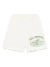 The Animals Observatory Logo-print Shorts In White