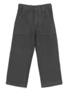 The Animals Observatory Logo-print Straight-leg Trousers In Gray