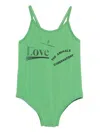 The Animals Observatory Logo-print Swimsuit In Green
