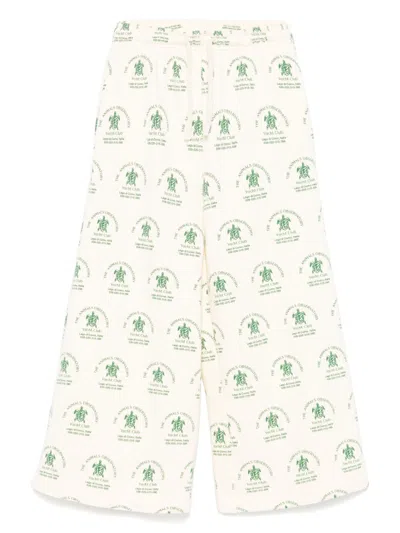 The Animals Observatory Kids' Logo-print Track Pants In Neutrals