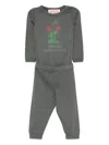The Animals Observatory Logo-print Tracksuit Set In Gray