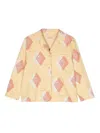 The Animals Observatory Long Kangaroo Twill Shirt In Yellow