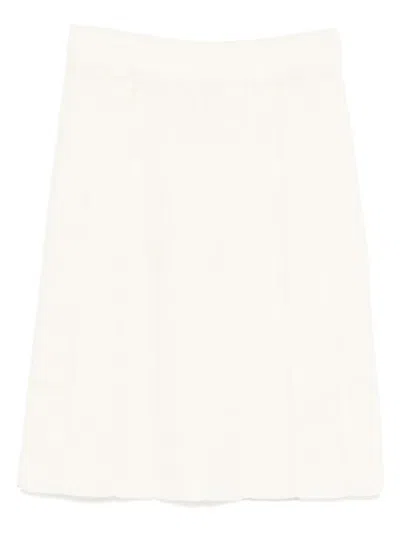 The Animals Observatory Kids' Lynx Ribbed Skirt In Neutral