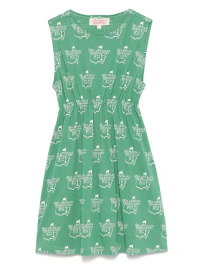 The Animals Observatory Kids' Marten Dress In Green