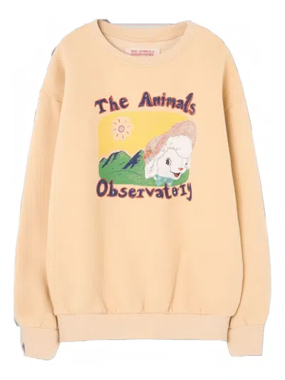 The Animals Observatory Kids' Missy Bear Sweatshirt In Orange