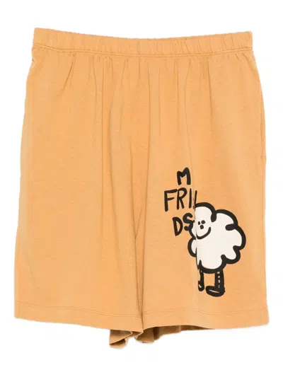 The Animals Observatory Kids' Mole Graphic-print Shorts In Orange