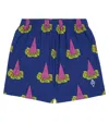 The Animals Observatory Shorts Mole Aus Baumwoll-jersey In Deep Blue Hats