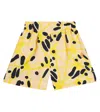 The Animals Observatory Monkey Linen And Cotton Shorts In Beige