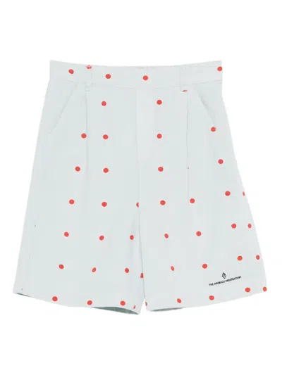 The Animals Observatory Kids' Monkey Polka Dot Shorts In Blue