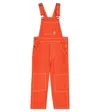 The Animals Observatory Latzhose Mule Aus Denim In Red Logo
