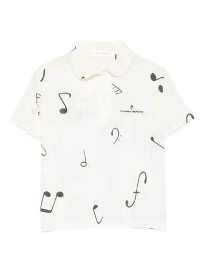 The Animals Observatory Kids' Musical Note T-shirt In Neutral