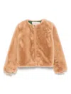 The Animals Observatory Okapi Faux-fur Jacket In Brown
