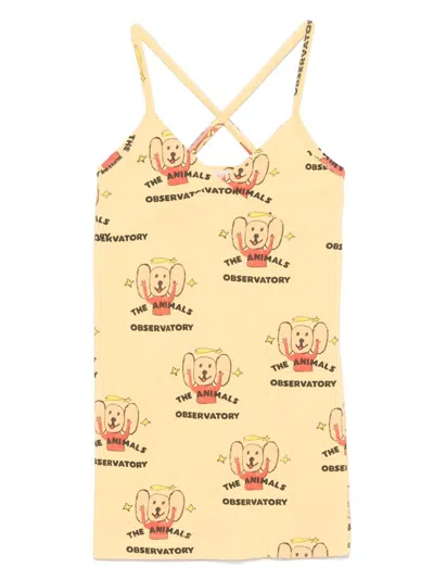 The Animals Observatory Kids' Otter Dress In Yellow
