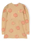 The Animals Observatory Otter Kids Linen-blend Dress In Brown