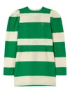The Animals Observatory Otter Striped Dress In Green