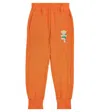 The Animals Observatory Panther Cotton Jersey Sweatpants In Brown