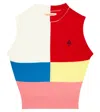 The Animals Observatory Cotton Sweater Vest In Multicolor Logo