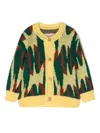 The Animals Observatory Patterned Intarsia-knit Cardigan In 黄色