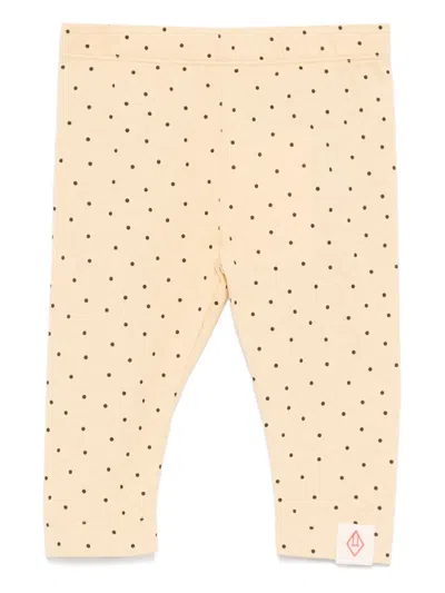 The Animals Observatory Babies' Penguin Leggings In Yellow