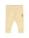 The Animals Observatory Penguin Logo-print Leggings In Yellow