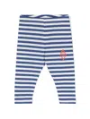The Animals Observatory Penguin Striped Leggings In White