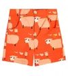 The Animals Observatory Bedruckte Shorts Pig Aus Baumwolle In Red Sheep