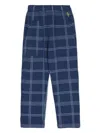 The Animals Observatory Plaid-check Straight Trousers In 蓝色