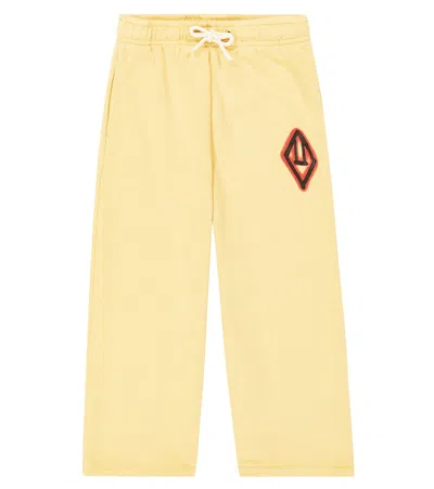 The Animals Observatory Kids' Platypus Cotton Sweatpants In Beige