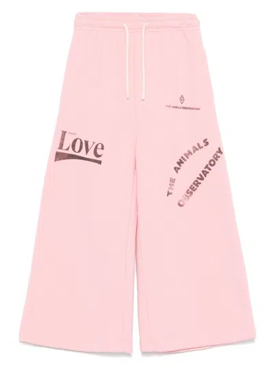 The Animals Observatory Kids' Platypus Sweatpants In Pink