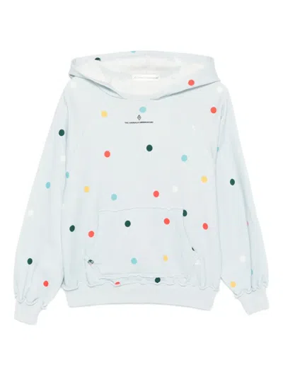 The Animals Observatory Kids' Polka-dot Hoodie In Green
