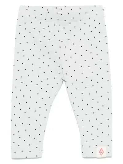 The Animals Observatory Babies' Polka-dot Leggings In Blue