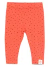 The Animals Observatory Polka-dot Leggings In Red