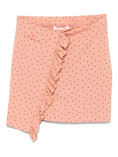 The Animals Observatory Kids' Polka-dot Ruffle Skirt In Pink