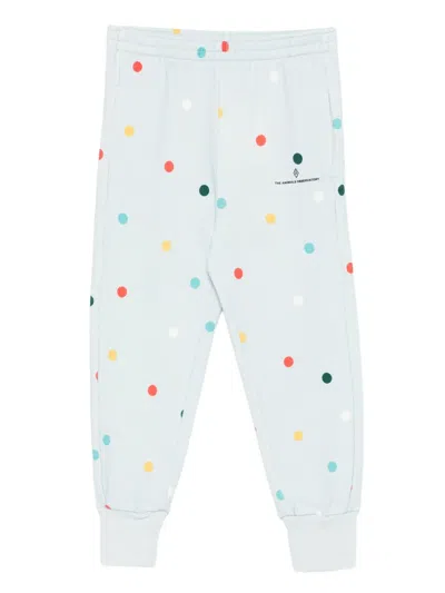 The Animals Observatory Kids' Polka-dot Tracksuit Bottoms In Blue
