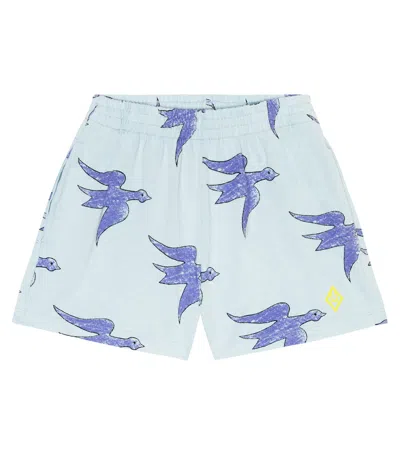 The Animals Observatory Kids' Hose Poodle Aus Baumwolle In Blue Bird