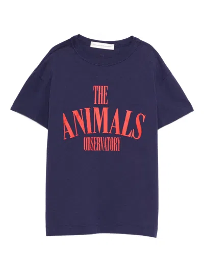 The Animals Observatory Kids' Pupfish Logo-graphic T-shirt In Purple