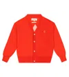 The Animals Observatory Cardigan Aus Baumwolle In Red Logo