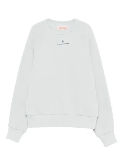 The Animals Observatory Kids' Raglan-sleeve Abstract-print Sweatshirt In Blue