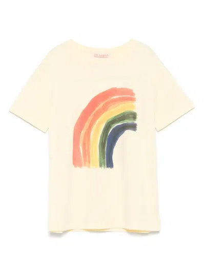 The Animals Observatory Kids' Rainbow-print T-shirt In Neutral