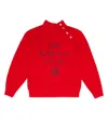 The Animals Observatory Raven Cotton Sweater In Red The Animals Club