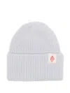 The Animals Observatory Ribbed-knit Beanie In White
