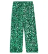The Animals Observatory Robin Sequined Pants In Green
