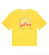 The Animals Observatory Print Cotton Jersey T-shirt In Yellow Shoes