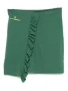 The Animals Observatory Ruffled Skirt In Green