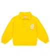 The Animals Observatory Seahorse Printed Cotton Sweater In Yellow Face
