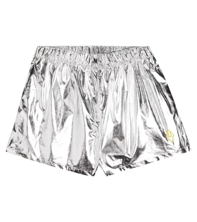 The Animals Observatory Kids' Shorts Shiny Clam Aus Baumwolle In Silver