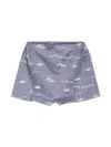 The Animals Observatory Shrimp Printed Skort In Blue