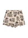 The Animals Observatory Shrimp Printed Skort In Neutrals