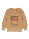 The Animals Observatory Slogan-print Jersey Sweatshirt In Brown