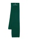 The Animals Observatory Snake Knitted Scarf In Green